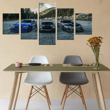 Картина на холсте автомобиля Supra NSX vs Skyline R34, постер с абстрактным принтом, большие настенные картины для гостиной, 5 шт. 2024 - купить недорого