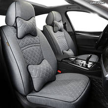 CUWEUSANG Custom FLAX car seat covers set For VW UP! Golf Polo Caravelle Multivan Sharan Passat Variant T-ROC T-Cross car seats 2024 - buy cheap
