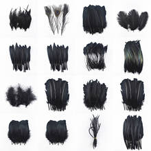 20pcs Variety of Black Feathers Rooster Goose Feathers Ostrich Pheasant Feathers for Crafts Carnaval Assesoires Feather Decor 2024 - buy cheap