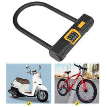Bicycle Lock U-Shaped 4 Digit Coded Lock Bicycle Security Lock MTB Road Bike Cycling Anti-Theft Lock Cycling Accessories 2024 - buy cheap