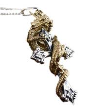 New S925 pure silver man pendant dragon fashion personality transfer process Thai silver pendant for man 2024 - buy cheap