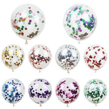 Globos de confeti Multicolor de 12 pulgadas, decoración de fiesta de cumpleaños, suministros para Baby Shower, 10 piezas 2024 - compra barato