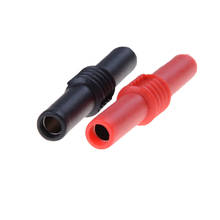 2pcs Black+Red PVC 4mm Banana Socket Female Adapter Extension Insulated Banana Plug Coupler 2024 - buy cheap