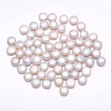 10-11mm Natural Freshwater Cultured Button Pearl White Beads For Necklace Bracelet Jewelry Making DIY Accessories 2024 - buy cheap