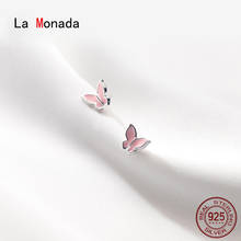 Ла Monada маленькая женщина серьги бабочки 925 серебро корейские сережки-шпильки модные серебряные серьги для женщин и девушек ювелирные изделия 2024 - купить недорого