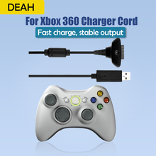 1.8m cabo de carregamento usb para xbox 360 controlador sem fio fino gamepad joystick fonte alimentação gaming carregador cabo fio 2024 - compre barato