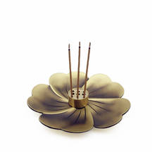 Nine Holes Incense Holder Copper 2 In 1 Lotus Burner Can Fit Coil Cone Censer Base Buddhist Living Room Stick Incense Stove 2024 - compre barato