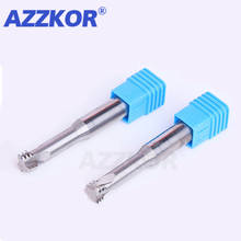 Thread Milling Cutter Cnc Machining Center Deep Hole Three Teeth Hard Alloy AZZKOR Tungsten Steel Aluminum Endmill HRC60 2024 - buy cheap