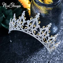 NiuShuya Luxury Full Zirconia Crowns Tiaras Women Sweet 16 Girls Wedding Party Western Hair Jewelry Headbands Bridal Accessories 2024 - buy cheap