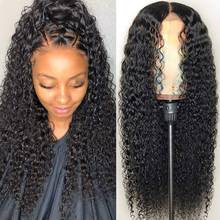 ALEESA 13x4 Deep Wave Lace Frontal Human Hair Wigs for Women Brazilian Glueless Curly Human Hair Wig Water Wave Lace Front Wig 2024 - buy cheap