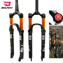 Bolany 26/27.5/29 fork fork garfo suspensão mtb bicicleta cônico/garfo reto disco steerer freio 100mm viagem qr garfos de ar alumínio 2024 - compre barato