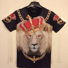 Mr.1991INC&Miss.GO. 2020 Brand New Summer 3D Lion King Print Short Sleeve T-Shirt 2024 - buy cheap