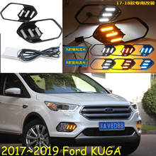 Faro de parachoques para coche Ford Kuga, luz de circulación diurna, LED DRL, 2017 ~ 2019y 2024 - compra barato
