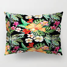 Green Plants Polyester Cushion Cover Tropical Leaves Flowers Fresh Soft Pillowcase for Sofa Couch Home Living Room Decor 30x50cm 2024 - buy cheap