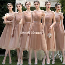 SW069 New Arrival Women Princess Cheap Bridesmaid Dresses Bride Guest Tulle Lace Up Wedding Party Gown Sweet Memory 2024 - buy cheap