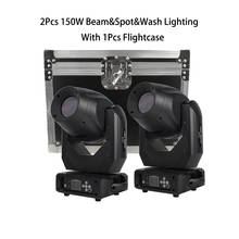 Flight Case With Led 150W 3in1 Beam Spot Light Zoom Moving Head Light DJ Disco Bar Party Show Stage Light Lyre Christmas 2024 - buy cheap