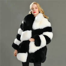 Fashion Winter Warm Natural Fox Fur Coat Winter Thick Warm Coat European and American Fashion Casual Real Fox Fur Jacket 2024 - buy cheap