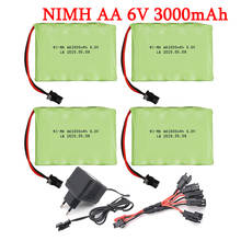 6v 3000mAh NIMH Battery and Charger set For RC Toys Cars Boats Trucks Robots Tanks Gun AA 3000mAh 6v Rechargeable Battery Pack 2024 - buy cheap