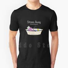 Stress Away T Shirt Diy Big Size 100% Cotton Stress Away Essential Oils Relax Bathtub Duck Young Living Doterra 2024 - buy cheap