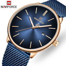 Мужские часы NAVIFORCE Топ бренд модные роскошные Бизнес наручные часы мужские s полностью стальные водонепроницаемые кварцевые часы Relogio Masculino 2024 - купить недорого