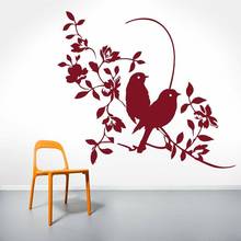 Sparrow Wall Decal Style Design Home Art Decor for Kids Bedroom Living Room Nursery Flowers Mural Vinyl Window Stickers Q251 2024 - compre barato