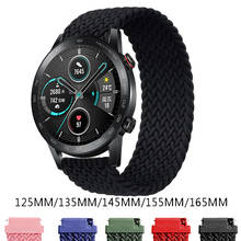 Pulseira solo trançada de nylon 22mm, pulseira elástica para huawei watch gt 2 pro/gt2 46mm 2e, pulseira inteligente de nylon para honor magic 2/gs pro 2024 - compre barato