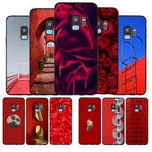 Funda de teléfono suave de estética roja para Samsung S20, S10, S9, S8, S7 edge Plus Lite, Note 8, 9, 10, A6, A7, A8, A9 2024 - compra barato