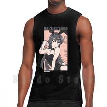 Camiseta sin mangas de chica conejito Senpai Mai Sakurajima, chaleco sin mangas de Manga de Anime japonés, Chica de Anime Kawaii Senpai 2024 - compra barato
