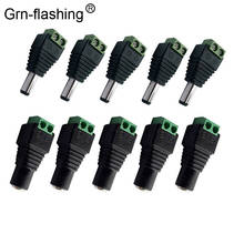 5pcs Female +5 pcs Male DC connector 2.1*5.5mm Power Jack Adapter Plug Cable Connector for 3528/5050/5730 led strip light 2024 - buy cheap