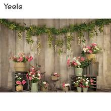 Yeele Wooden Boards Green leaves Flowers Scene Baby Birthday Party Photography Backdrop Decoration Backgrounds For Photo Studio 2024 - buy cheap