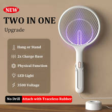 Wasp Rechargeable Night Fruit Fly Mosquito Swatter Handheld 2 In 1 3000V Electric Killer Lamp Insect Trap Bug Zapper Racket Home 2024 - buy cheap