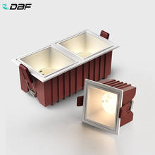 DBF-foco empotrado cuadrado sin marco, COB, sin deslumbramiento, 7W, 12W, 14W, 24W, luz LED de techo para dormitorio, sala de estar y cocina 2024 - compra barato