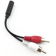 New Universal 3.5mm Stereo Audio Female Jack to 2 RCA Male Socket to Headphone 3.5 Y Adapter Cable 2024 - buy cheap