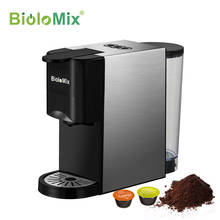 Biolomix-máquina de café expresso 3 em 1, 19bar, 1450w, várias cápsulas, compatível com nespresso, dolce gusto, café e pó 2024 - compre barato