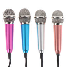 Micrófono estéreo portátil de 3,5mm para Karaoke, Mini micrófono para teléfono móvil, portátil, PC y escritorio, tamaño pequeño de 5,5 cm x 1,8 cm 2024 - compra barato
