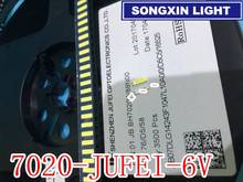 Original jufei led 2000 pçs/lote 7020 contas de luz emissor de luz alta power1w 6v 90lm branco fresco para led lcd tv backlight novo 2024 - compre barato