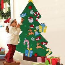 Kids DIY Felt Christmas Tree Christmas Decoration for Home Navidad 2021 New Year Gifts Christmas Ornaments Santa Claus Xmas Tree 2024 - buy cheap