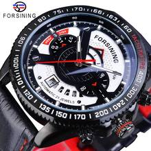 Forsining Analog Multifuncional Sport Automatic Wristwatch Leather Belt Military Calendar Mechanical Male Clock Top Brand Luxury 2024 - buy cheap