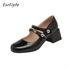 ESRFIYFE 2021 New Brand Lolita Shoes Cute Mary Janes Pumps High Heel Women Shoes Large Size 46 Sweet Two Buckle Shoes Woman 2024 - buy cheap