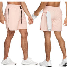 Mens Gym Fitness Shorts Run Jogging Sports Loose Breathable Quick Dry Bodybuilding Sportswear Male Short Pants 2024 - купить недорого