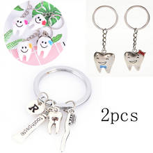 2pcs Toothbrush Floss Toothpaste Tooth Key Holder Dental Hygienist Keychains Decorative Backpack Pendant Keyring 2024 - buy cheap