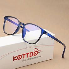 KOTTDO Retro Mens Glasses Frame Fashion Computer Eyeglasses Frame Women Anti-blue Light Transparent Clear Pink Plastic Frame 2024 - buy cheap