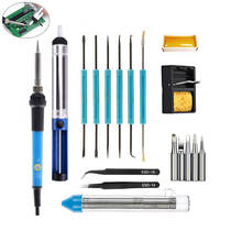 Hot Sale 18in 1 EU US Plug 220V/110V 60W Adjustable Temperature Electric Soldering Iron Welding Solder Station with 5 tips 2024 - buy cheap