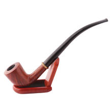 21cm Long Stem Bent Briar Smoking Pipe Classic Briar Tobacco Wood Pipe Smoke Grinder Herb For Smoking Accessories 2024 - buy cheap