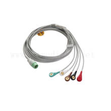 Compatible with Comen C50 C60 C80  5-lead ECG cable with leadwires  Round 12PIN Use with patient monitor. 2024 - buy cheap