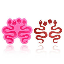 Snake Earring Resin Mold DIY Jewelry Accessories Keychain Glossy Silicone Molds Handmade Necklace Pendant 2024 - buy cheap