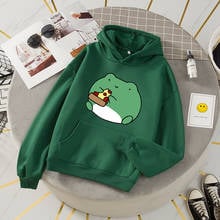 Vintage Shirts Women Sweatshirt Kawaii Frog Printing Graphic Printed Black Hoodie Comfy Cute Sweatshirts Hoodie Plus Size Womens 2024 - buy cheap