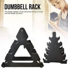 Mancuernas de plástico triangulares para gimnasio en casa, soporte de suelo para levantamiento de pesas, Fitness 2024 - compra barato
