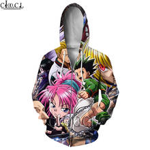 HX Funny Japanese Anime Hunter X Hunter 3D Print Hoodies Pullover Men Women New Fashion Casual Harajuku Zipper Hoodie Hoody Tops 2024 - buy cheap