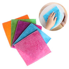 1PC Anti-grease Dish Cloth Bamboo Fiber Washing Towel Kitchen Household Scouring Pad Cleaning Rags Kitchen Supplies 2024 - buy cheap